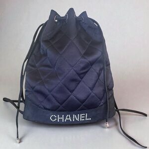 Chanel Satin Matelasse Drawstring Backpack